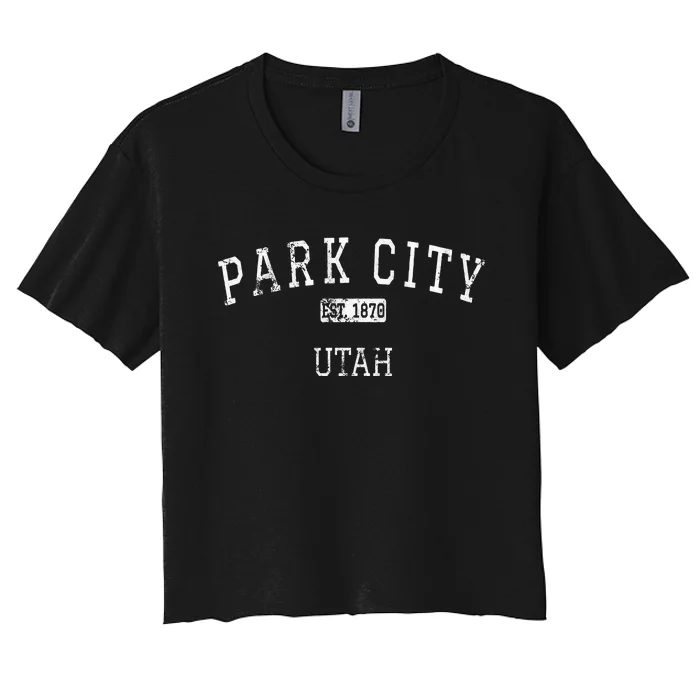 Park City Utah UT Vintage Women's Crop Top Tee