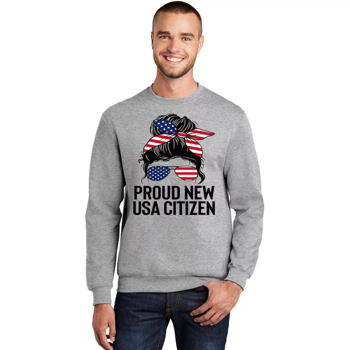 Proud Citizens Us American New Citizenship Gifts Usa Flag Tall Sweatshirt