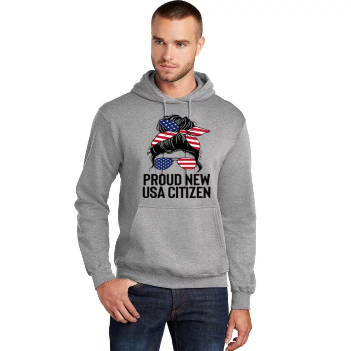 Proud Citizens Us American New Citizenship Gifts Usa Flag Tall Hoodie