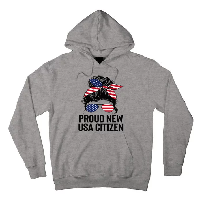 Proud Citizens Us American New Citizenship Gifts Usa Flag Tall Hoodie