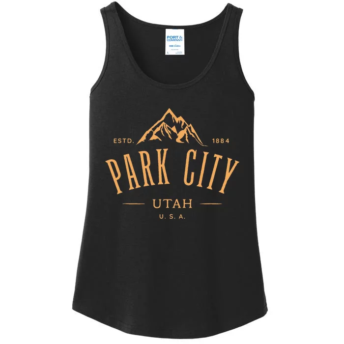 Park City Utah Awesome Mountain Design Souvenir Ladies Essential Tank