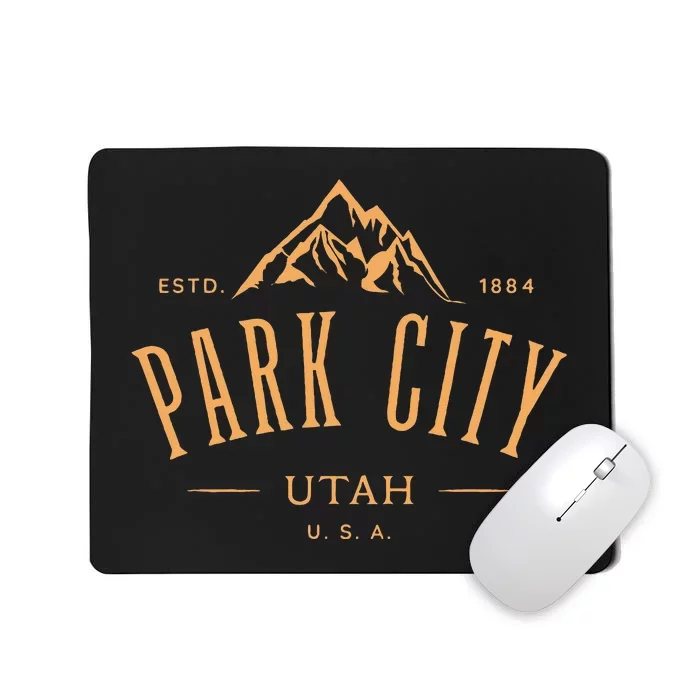 Park City Utah Awesome Mountain Design Souvenir Mousepad