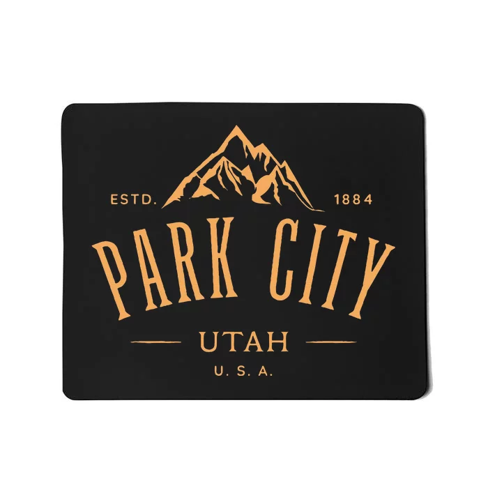 Park City Utah Awesome Mountain Design Souvenir Mousepad