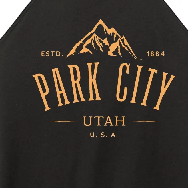 Park City Utah Awesome Mountain Design Souvenir Women’s Perfect Tri Rocker Tank