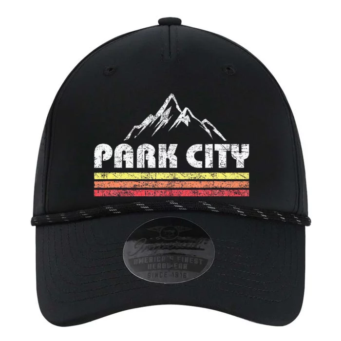 Park City Utah Mountain Faded Bars Ski Sports Performance The Dyno Cap