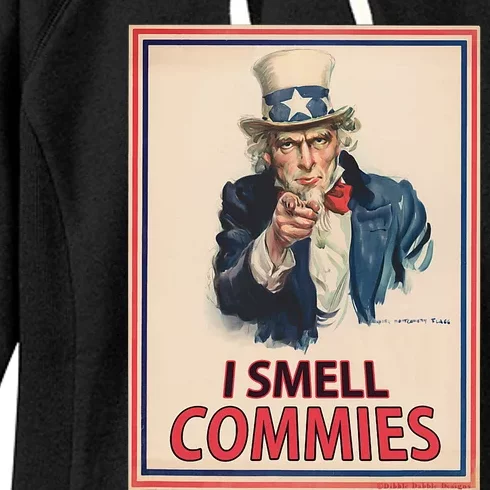 Patriotic Conservative Uncle Sam Poster I Smell Commies Women's Fleece Hoodie