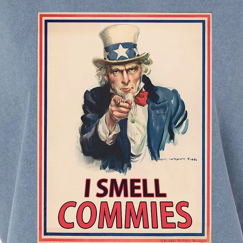 Patriotic Conservative Uncle Sam Poster I Smell Commies Garment-Dyed Women's Muscle Tee