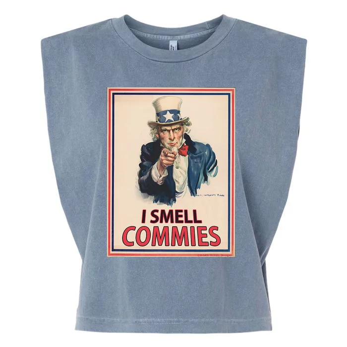 Patriotic Conservative Uncle Sam Poster I Smell Commies Garment-Dyed Women's Muscle Tee