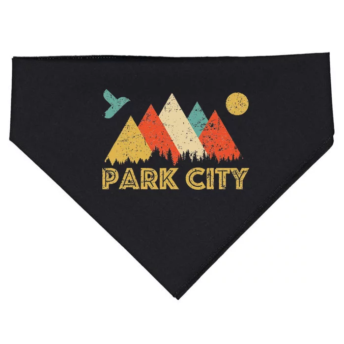 Park City Utah Retro USA-Made Doggie Bandana