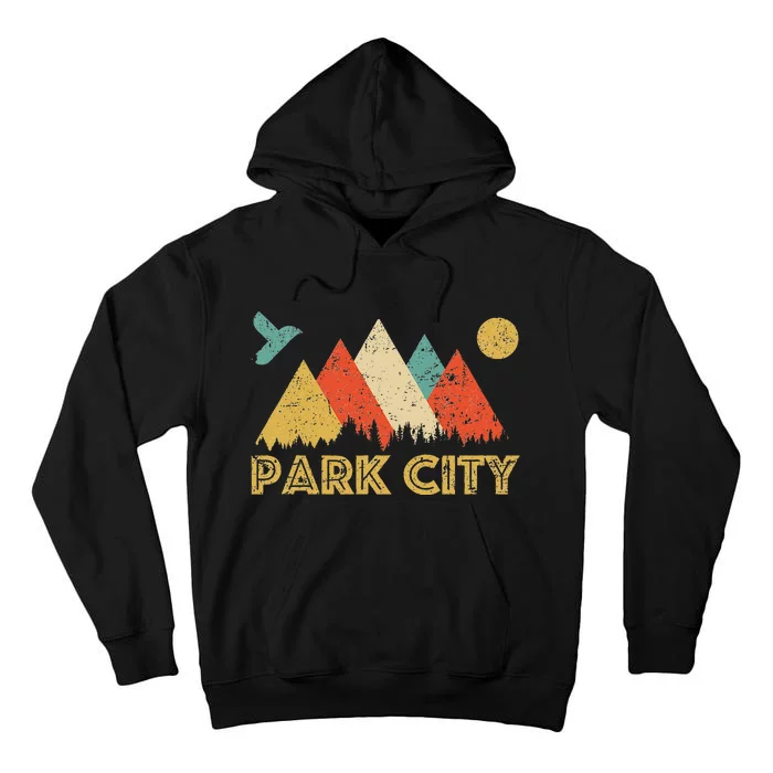 Park City Utah Retro Tall Hoodie