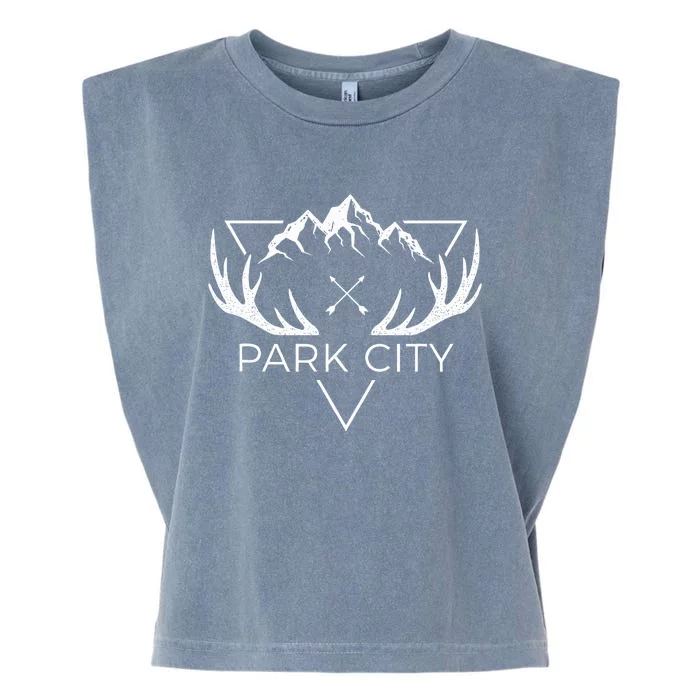 Park City Utah Awesome Mountain Souvenir Garment-Dyed Women's Muscle Tee