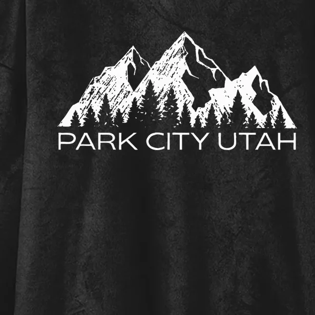 Park City Utah Mountain Souvenir Gift Cool Park City Utah Hooded Wearable Blanket