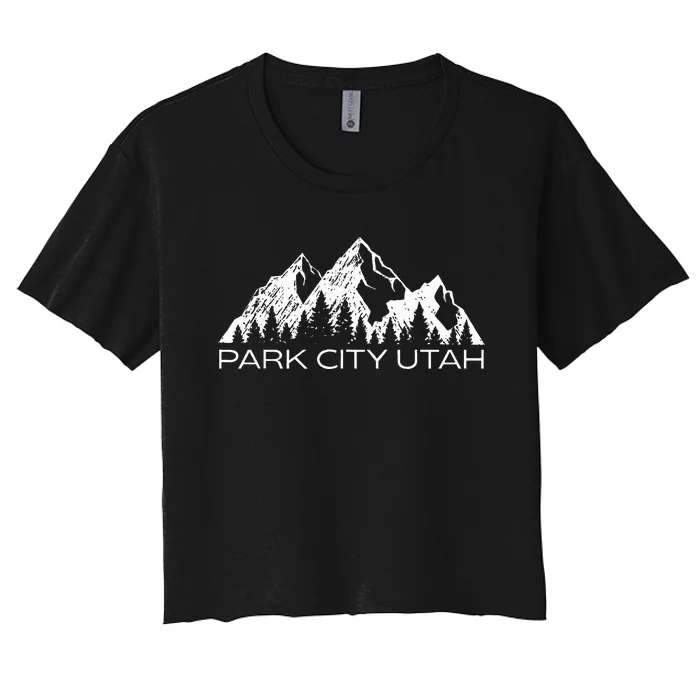 Park City Utah Mountain Souvenir Gift Cool Park City Utah Women's Crop Top Tee