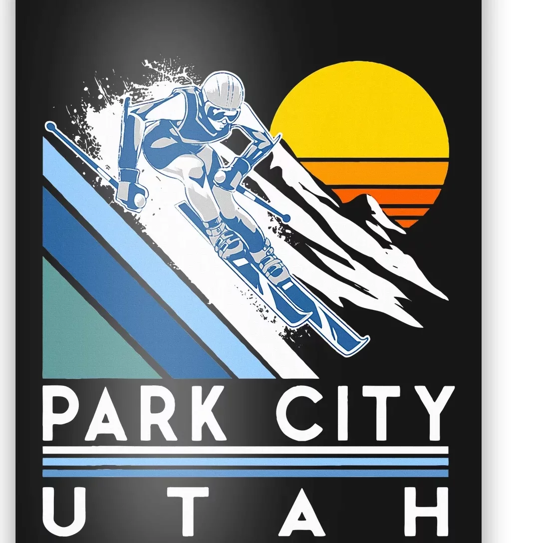 Park City Utah Retro Ski Poster