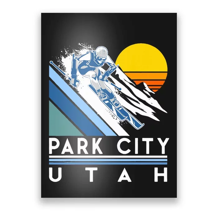 Park City Utah Retro Ski Poster