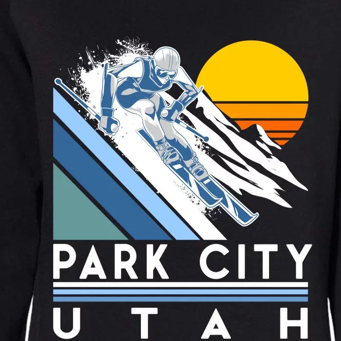 Park City Utah Retro Ski Cute Gift Womens California Wash Sweatshirt