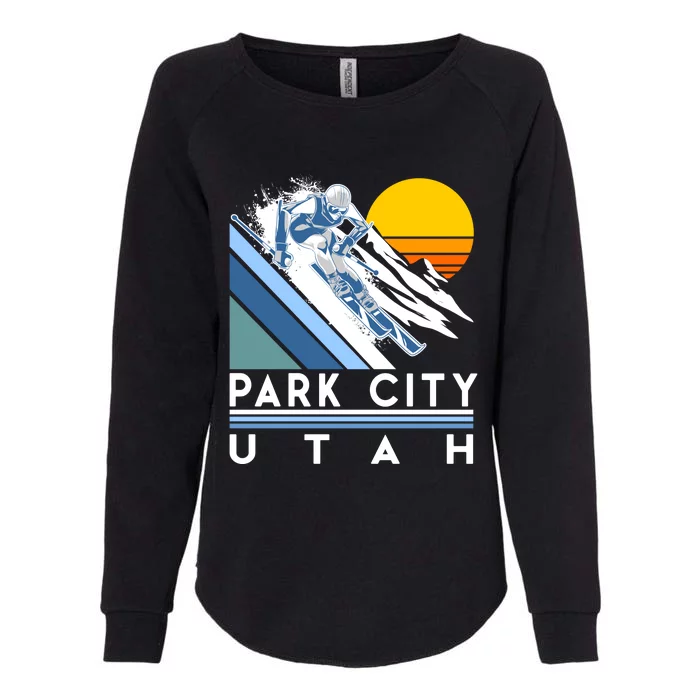 Park City Utah Retro Ski Cute Gift Womens California Wash Sweatshirt