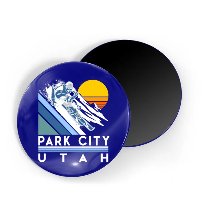 Park City Utah Retro Ski Cute Gift Magnet