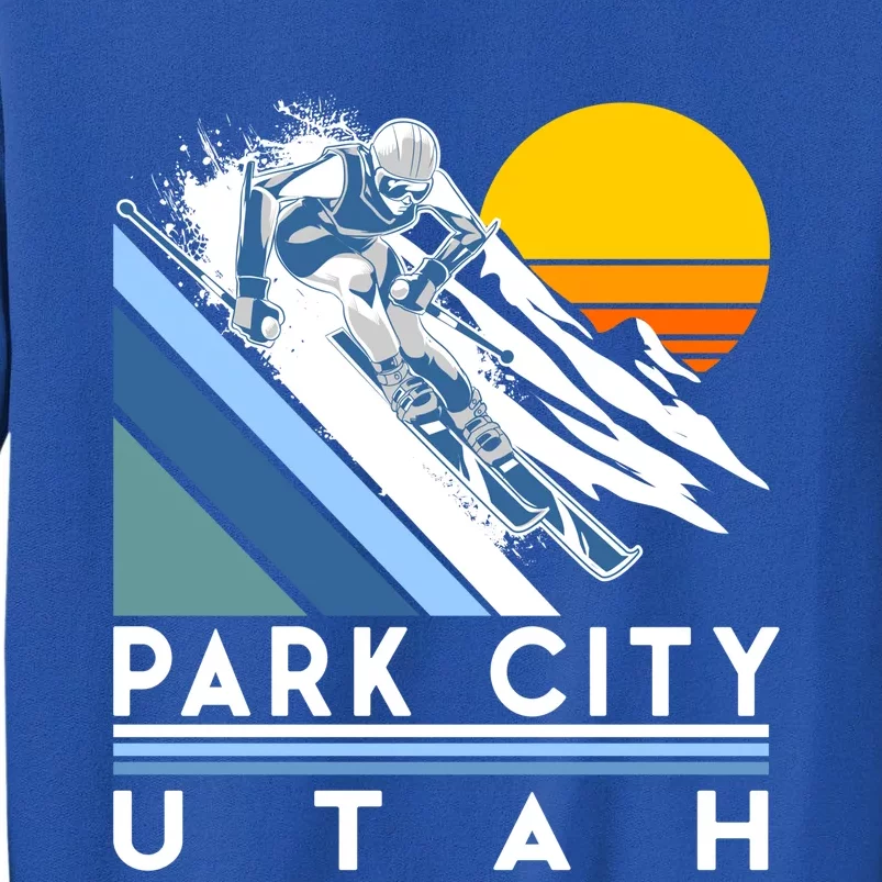 Park City Utah Retro Ski Cute Gift Tall Sweatshirt