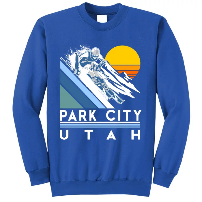 Park City Utah Retro Ski Cute Gift Tall Sweatshirt