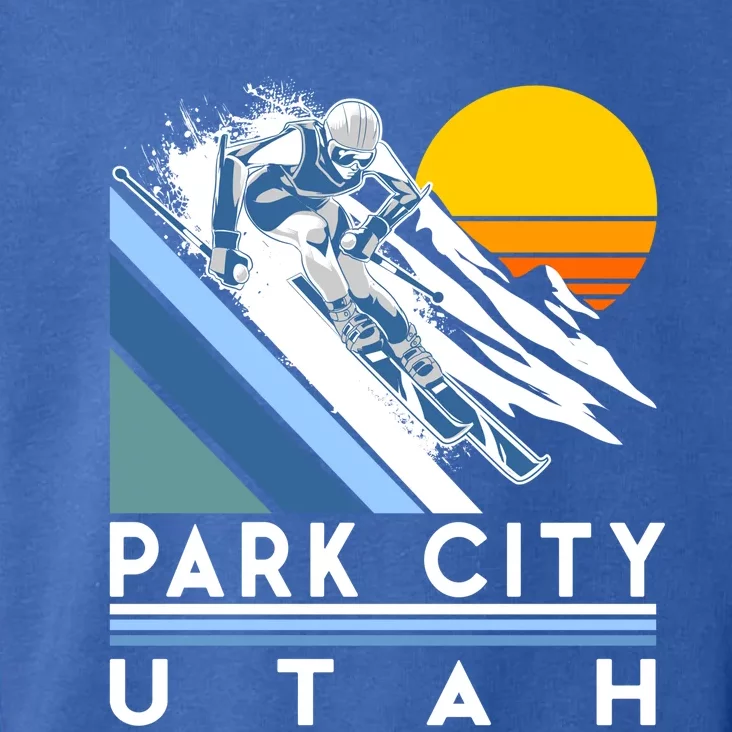 Park City Utah Retro Ski Cute Gift Toddler Hoodie