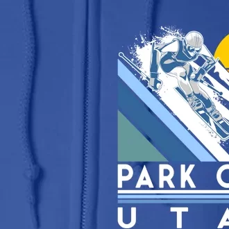 Park City Utah Retro Ski Cute Gift Full Zip Hoodie