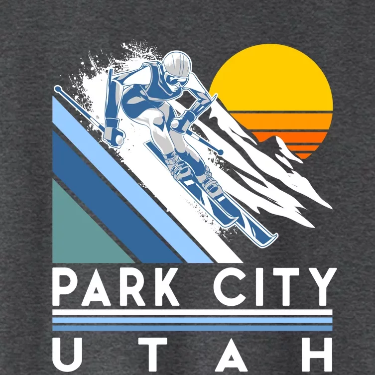 Park City Utah Retro Ski Cute Gift Women's Crop Top Tee