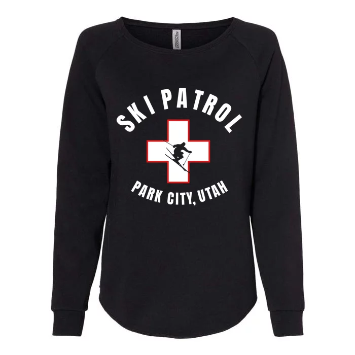 Park City Utah Ski Patrol Gift Womens California Wash Sweatshirt