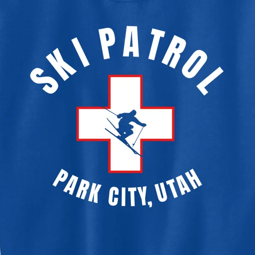 Park City Utah Ski Patrol Gift Kids Sweatshirt