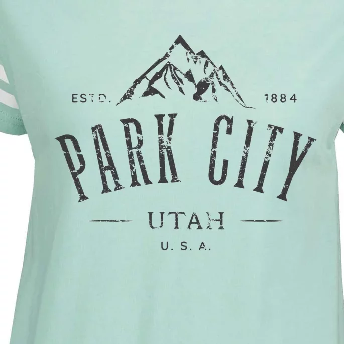 Park City Utah Awesome Mountain Design Souvenir Enza Ladies Jersey Football T-Shirt