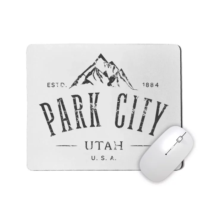 Park City Utah Awesome Mountain Design Souvenir Mousepad