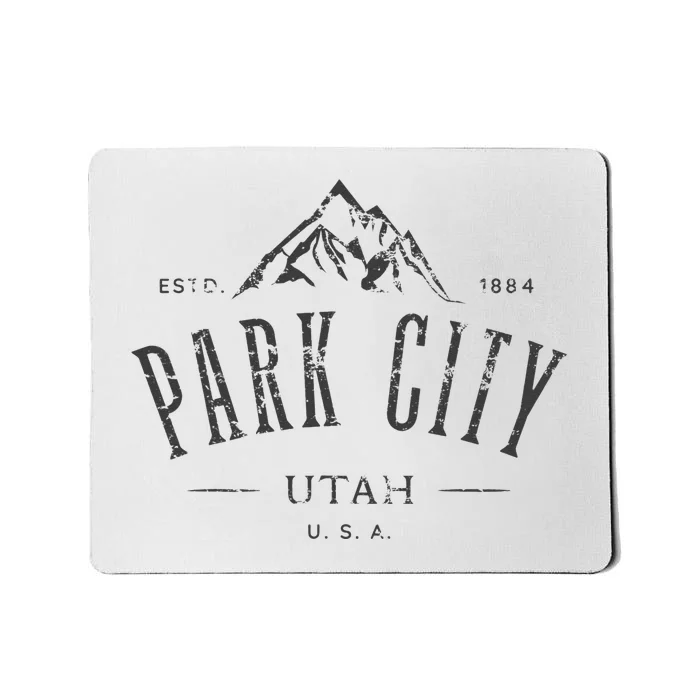 Park City Utah Awesome Mountain Design Souvenir Mousepad