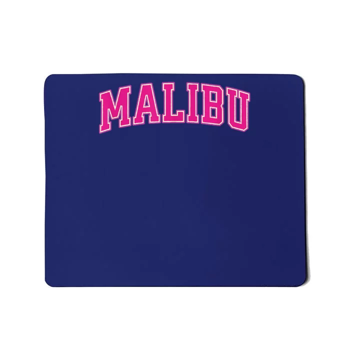 Preppy Collegiate Varsity Pink Malibu California Mousepad