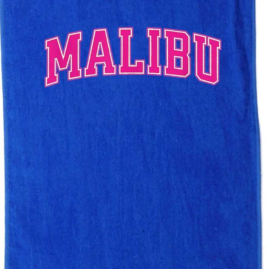 Preppy Collegiate Varsity Pink Malibu California Platinum Collection Golf Towel