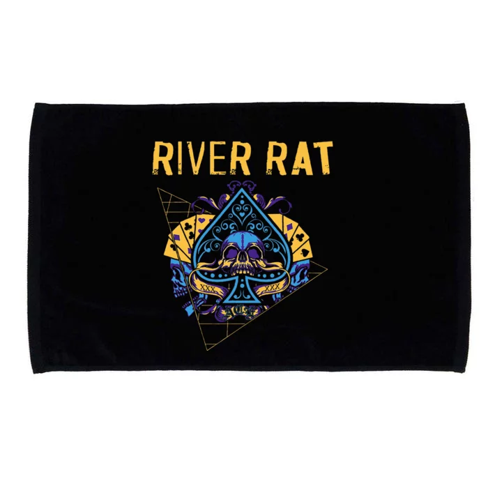 Poker Cards Vintage Spade River Rat Microfiber Hand Towel