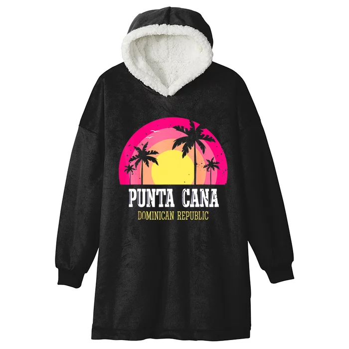 Punta Cana Vacation, Punta Cana Souvenirs Dominican Republic Hooded Wearable Blanket