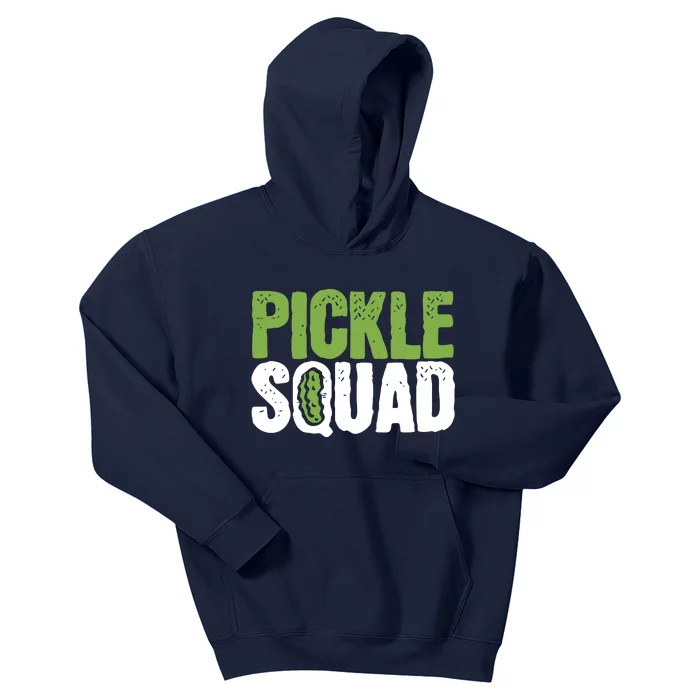 Pickle Cucumber Vegan Squad Green Grocer Kids Hoodie