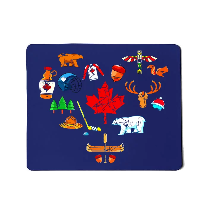 Patriotic Canadian Valentines Day Gift Love Canada Mousepad