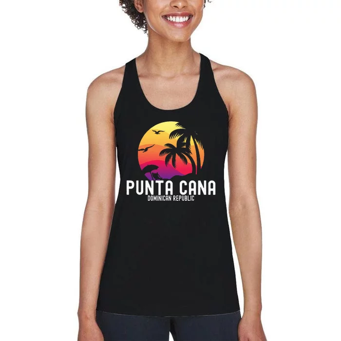 Punta Cana Vacation Punta Cana Souvenirs Dominican Republic Women's Racerback Tank