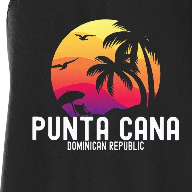 Punta Cana Vacation Punta Cana Souvenirs Dominican Republic Women's Racerback Tank