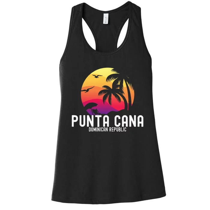 Punta Cana Vacation Punta Cana Souvenirs Dominican Republic Women's Racerback Tank