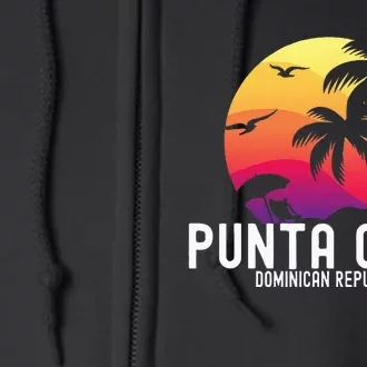 Punta Cana Vacation Punta Cana Souvenirs Dominican Republic Full Zip Hoodie