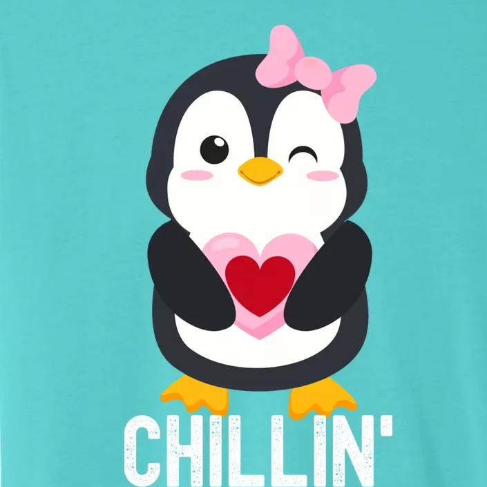 Penguin Chillin Valentines Day Cool Gift ChromaSoft Performance T-Shirt