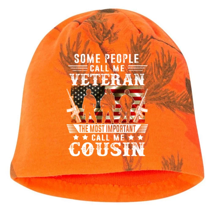 Proud Cousin Veteran American Flag Gifts VeteranS Day Kati - Camo Knit Beanie