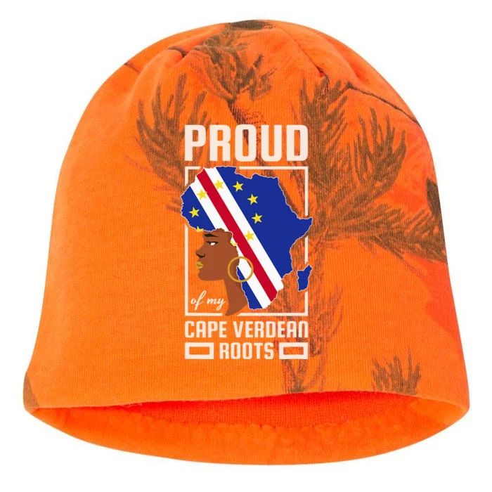 Proud Cape Verdean Roots Black History Month Cape Verde Kati - Camo Knit Beanie