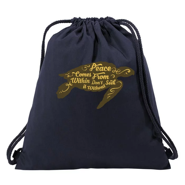 Peace Comes Within Drawstring Bag