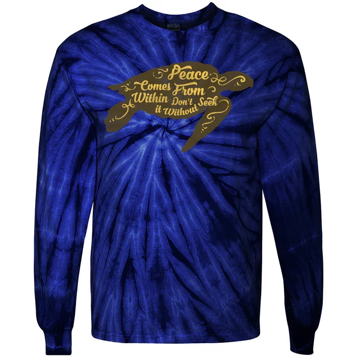 Peace Comes Within Tie-Dye Long Sleeve Shirt