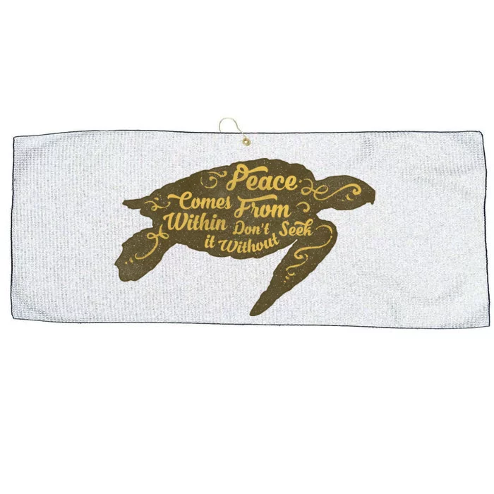 Peace Comes Within Large Microfiber Waffle Golf Towel