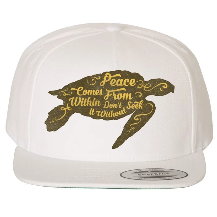 Peace Comes Within Wool Snapback Cap