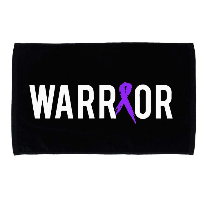 Pancreatic Cancer Warrior Design Gift For Cancer Awareness Microfiber Hand Towel